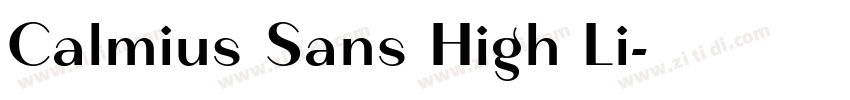 Calmius Sans High Li字体转换 Calmius Sans High Li字体转换